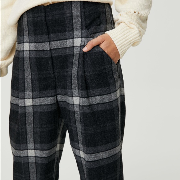 Aritzia Wilfred Chambery Check Plaid Wool Pant - Picture 3 of 6
